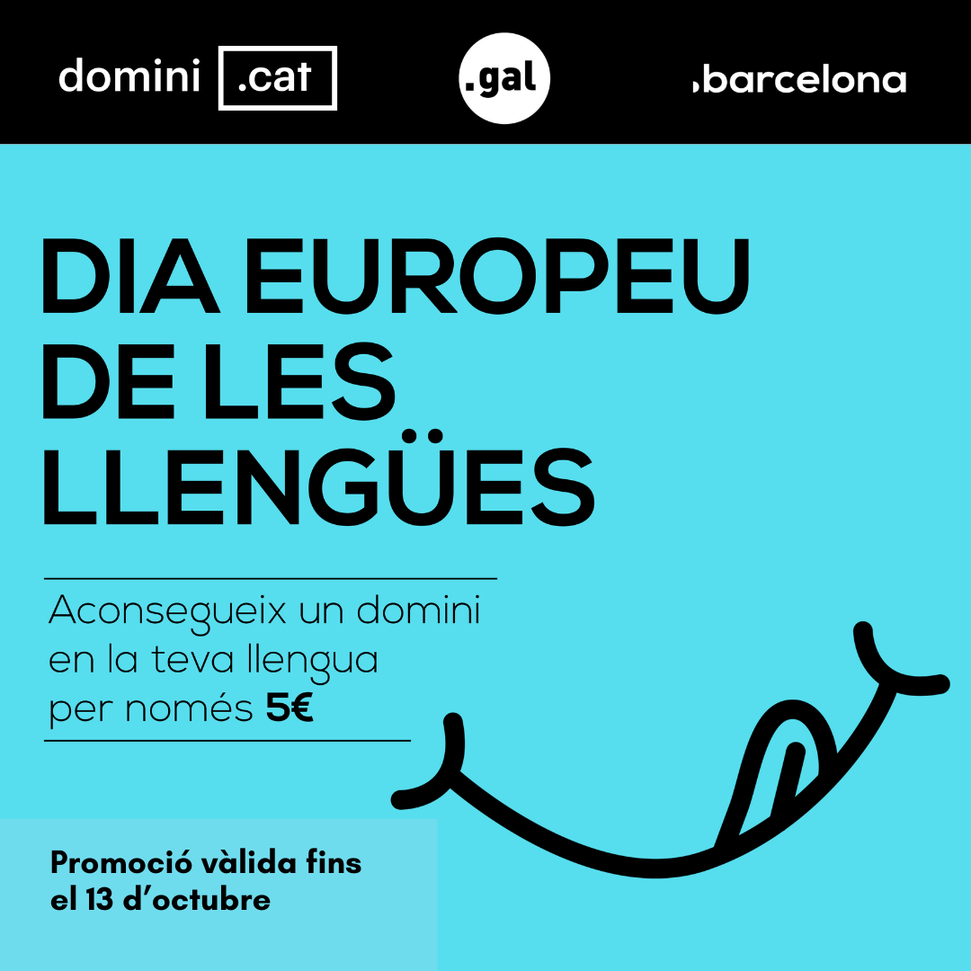 Identify yourself with a .barcelona domain for just 5 euros